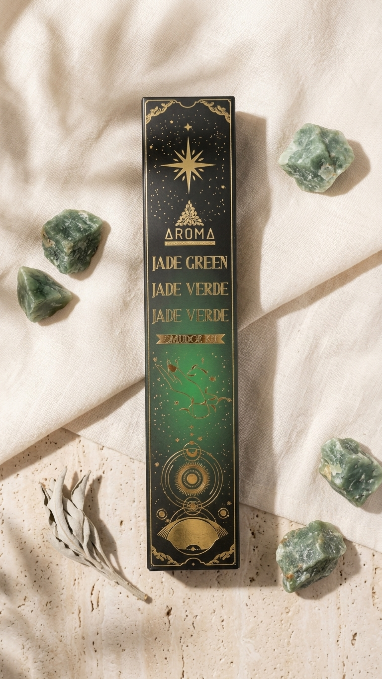 Incienso de Jade Verde: Prosperidad Infinita y Sabiduría en los Negocios (20g de incienso)