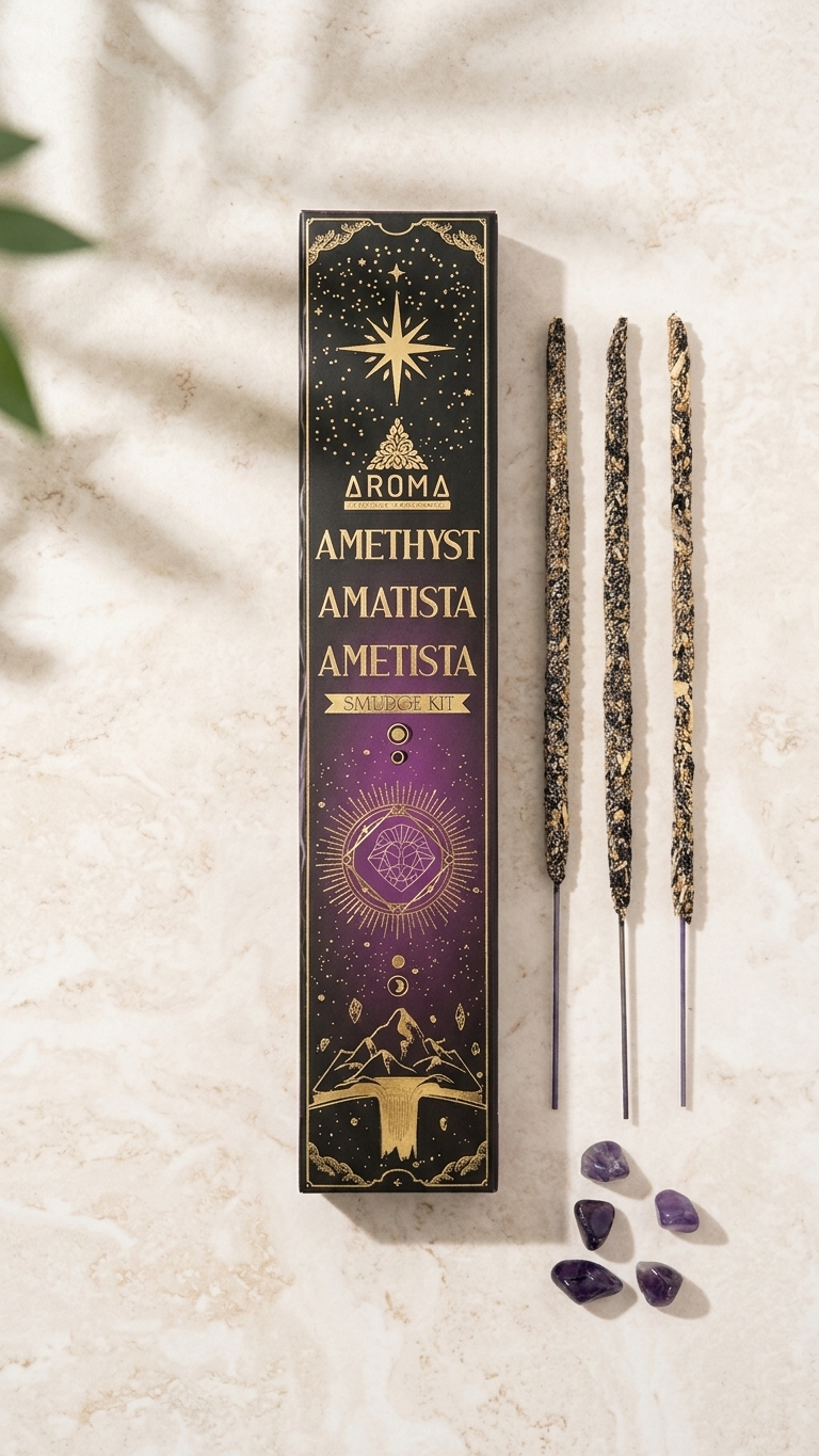 Incienso de Amatista: Paz Interior Profunda y Transmutación Espiritual (20g de incienso)