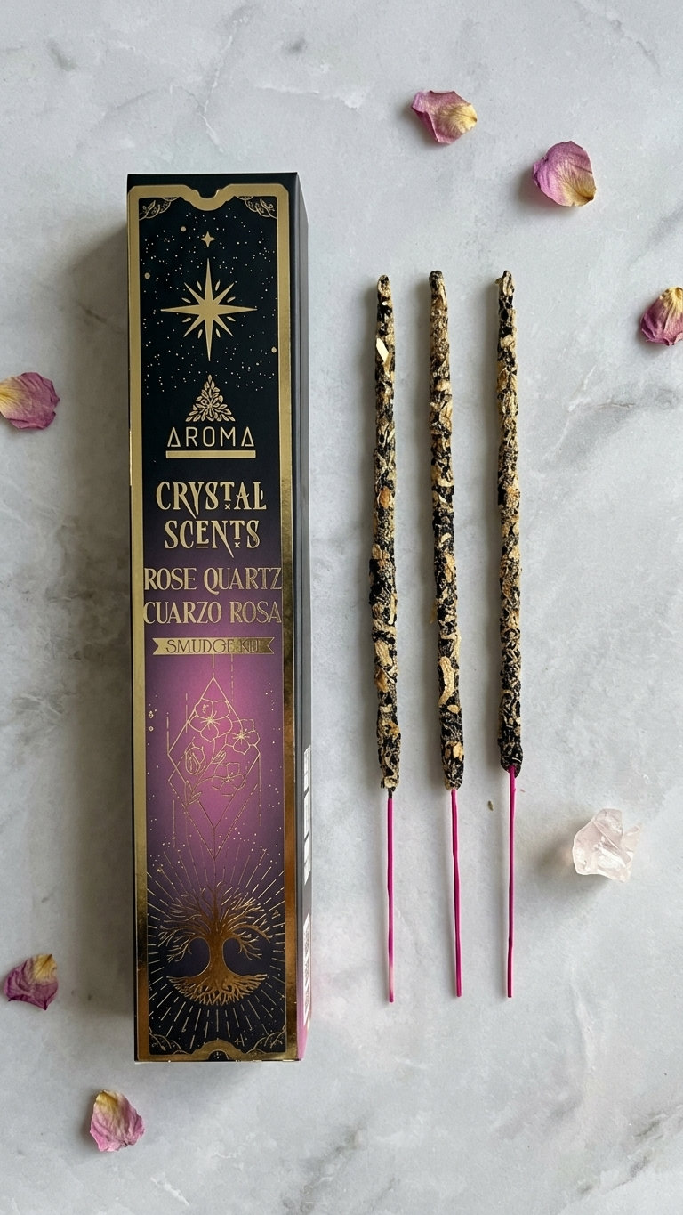 Incienso de Cuarzo Rosa: Amor Propio y Armonía en las Relaciones (20g de incienso)
