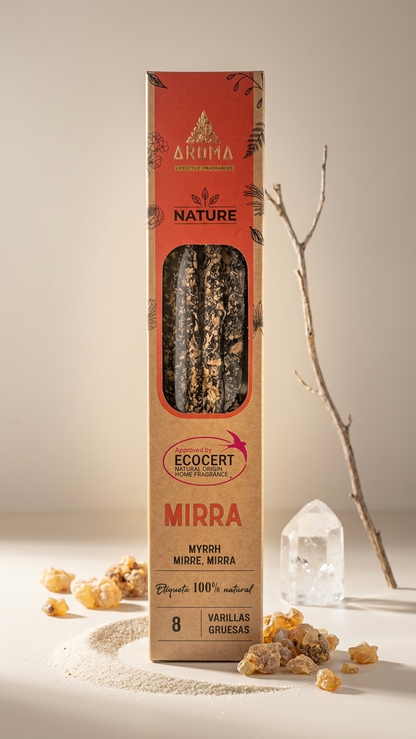 Incienso de Mirra Mística – Protección Profunda y Equilibrio Interior | 100% Natural, Sin Químicos, Calidad Premium 【20g · 8 Varillas aprox】