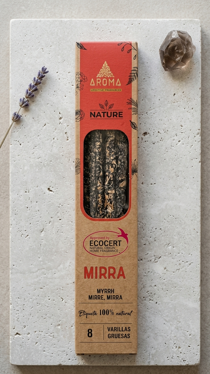 Incienso de Mirra Mística – Protección Profunda y Equilibrio Interior | 100% Natural, Sin Químicos, Calidad Premium 【20g · 8 Varillas aprox】