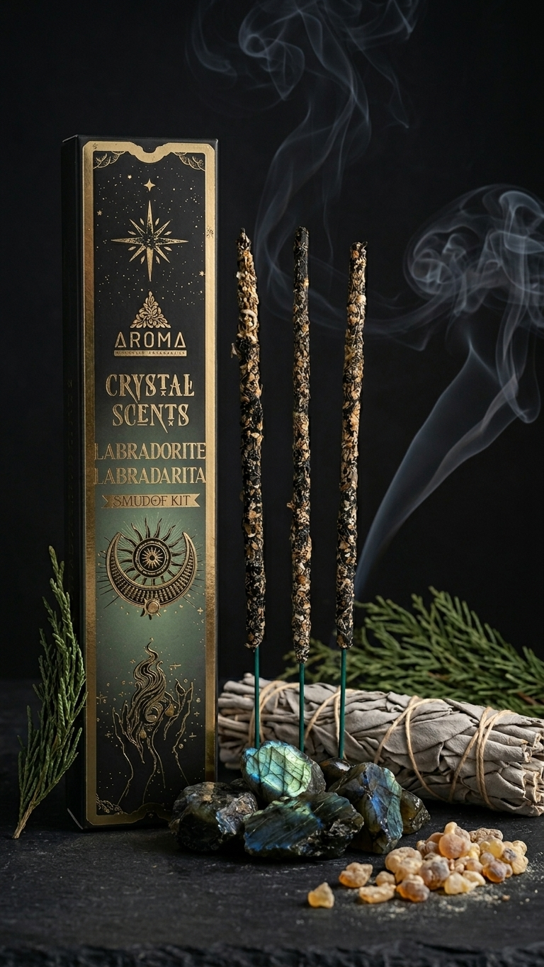 Incienso de Labradorita: Magia Interior y Transformación Personal (20g de incienso)