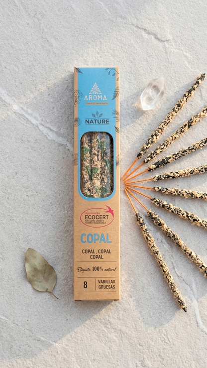 6 Cajetillas Incienso de Copal Ancestral – Limpieza Energética Profunda y Protección | 100% Natural, Sin Químicos, Calidad Premium【20g · 8 Varillas aprox】