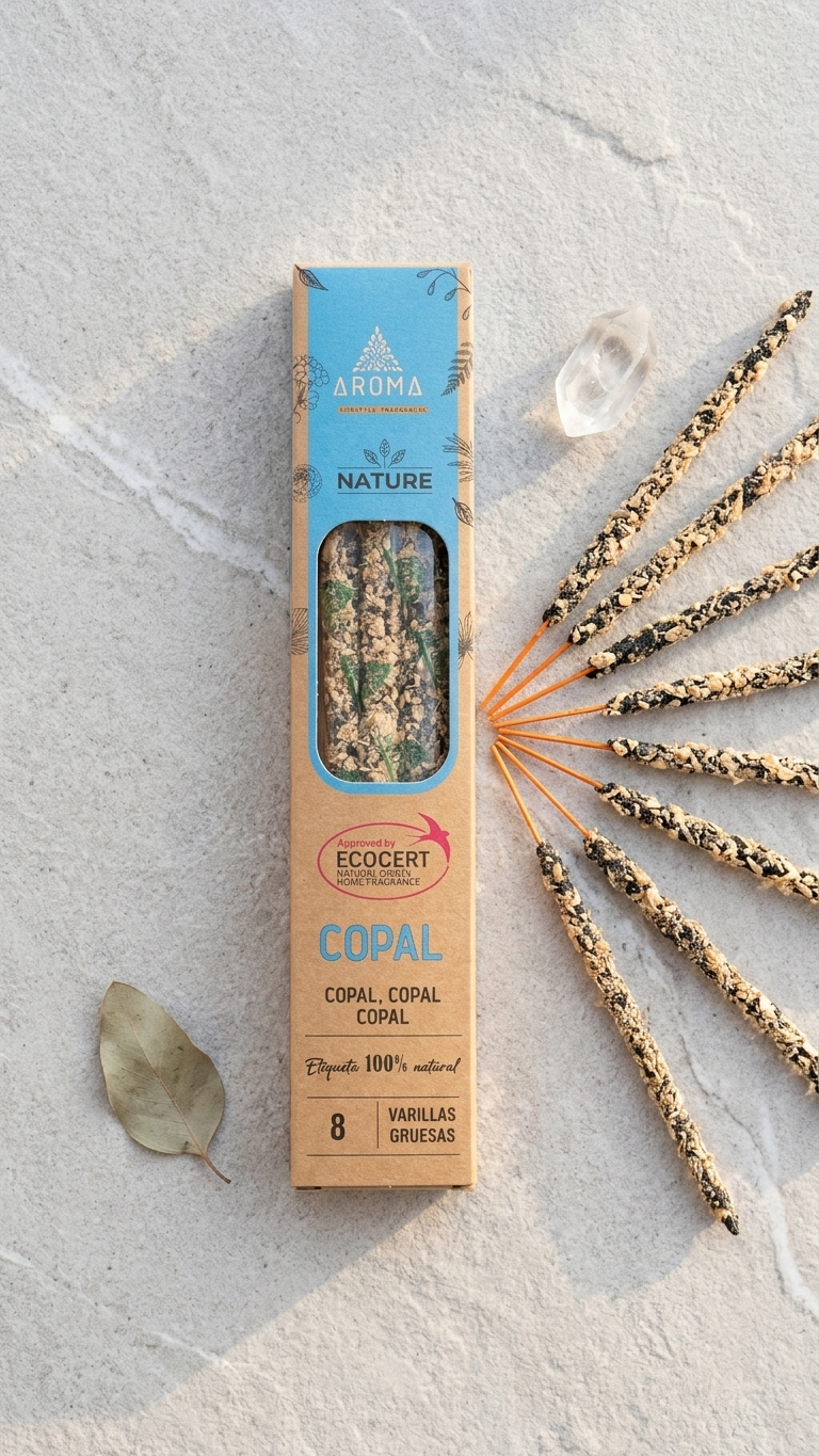 Incienso de Copal Ancestral – Limpieza Energética Profunda y Protección | 100% Natural, Sin Químicos, Calidad Premium【20g · 8 Varillas aprox】