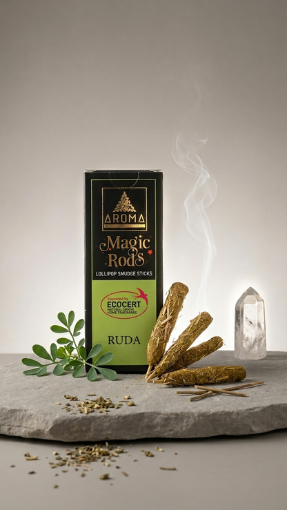 Incienso Lollipop Ruda (Magic Rods) – Destierro de Envidias y Escudo Defensivo | Sahumado Intenso | 4 Barritas Gruesas