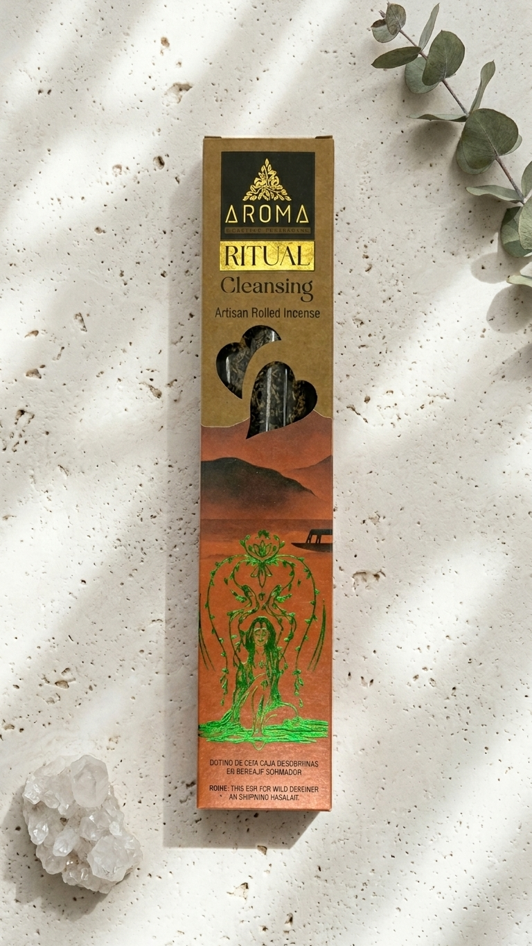 Incienso Ritual de Limpieza (Ritual Cleansing) – Higiene Energética y Despojo de Cargas Diarias | Cajita de 20g con Mensaje Inspirador