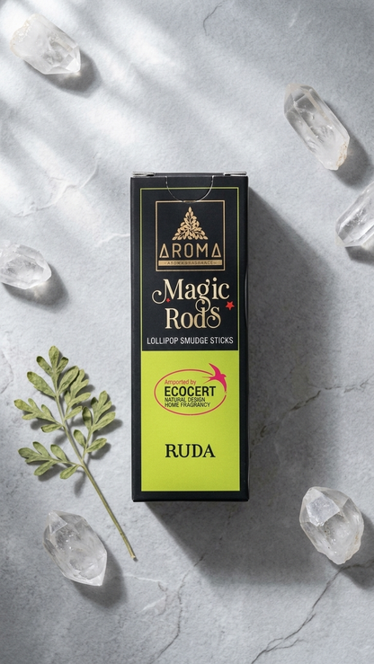 Incienso Lollipop Ruda (Magic Rods) – Destierro de Envidias y Escudo Defensivo | Sahumado Intenso | 4 Barritas Gruesas