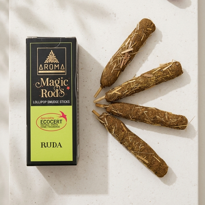 Incienso Lollipop Ruda (Magic Rods) – Destierro de Envidias y Escudo Defensivo | Sahumado Intenso | 4 Barritas Gruesas