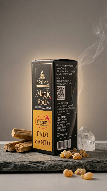 Incienso Lollipop Palo Santo (Magic Rods) – Despojo Inmediato y Magnetismo Sagrado | Sahumado Intenso | 4 Barritas Gruesas