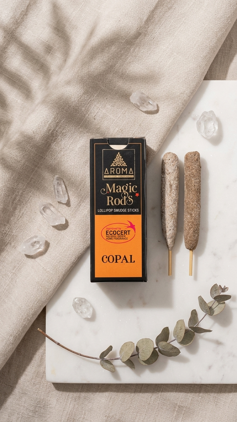 Incienso Lollipop Copal (Magic Rods) – Ofrenda Sagrada y Conexión Divina | Sahumado Intenso | 4 Barritas Gruesas