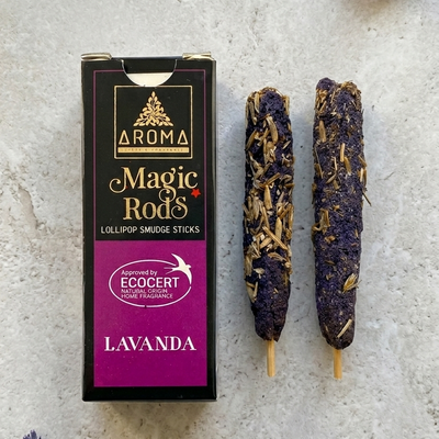 Incienso Lollipop Lavanda (Magic Rods) – Armonía del Hogar y Pacificación Interior | Sahumado Intenso | 4 Barritas Gruesas