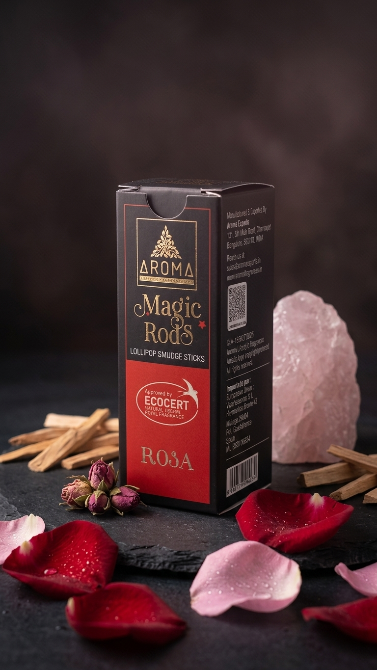 Incienso Lollipop Rosa (Magic Rods) – Armonía Afectiva y Conexión Espiritual | Sahumado Intenso | 4 Barritas Gruesas
