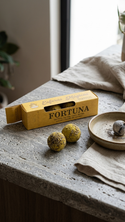 Esferas Mágicas Fortuna: Prosperidad Aromática y Caudal de Bienes | 4 Bombitas de Defumación